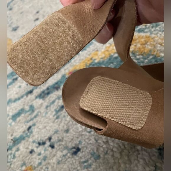 PEDRO GARCIA Tan Suede Sandals Heels Size 8/38 - Picture 7 of 10